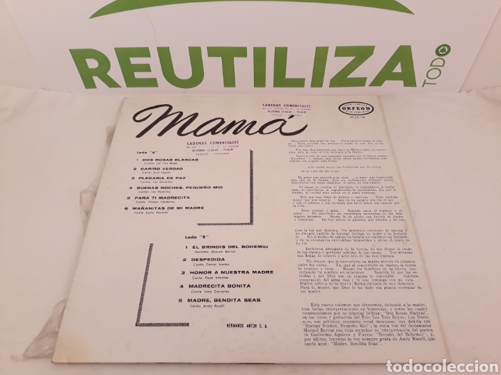 Discos de vinilo: Mam&aacute;.LP. Orfeon. - Foto 2