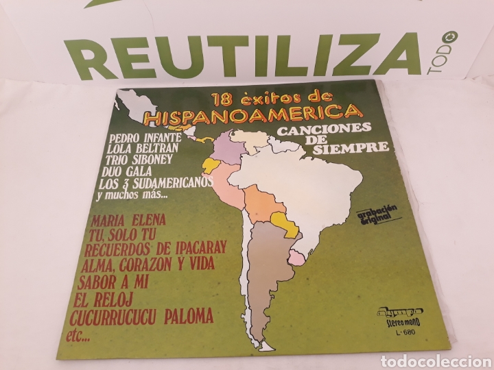 Vinyl records: 18 exitos de Hispanoamerica.Canciones de siempre.LP.