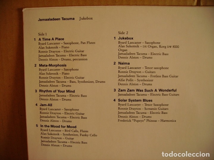 Discos de vinilo: JAMAALADEEN TACUMA ---- JUKEBOX - Foto 2