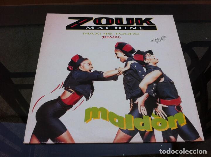 Discos de vinilo: MAXI SINGLE.  ZOUK MACHINE.  MALDON. 1989 - Foto 1