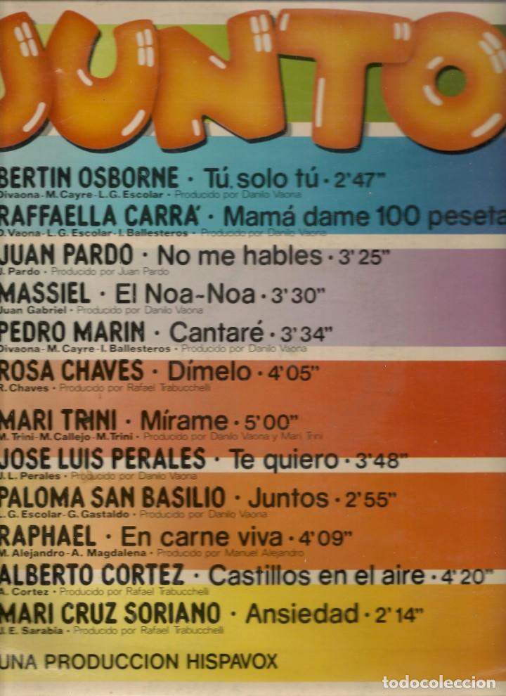 Discos de vinilo: LP.  JUNTOS. HISPAVOX.  (P/B72) - Foto 2