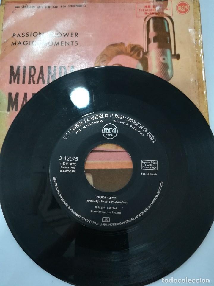 Discos de vinilo: MIRANDA MARTINO: PASSION FLOWER / MAGIC MOMENT - Foto 3