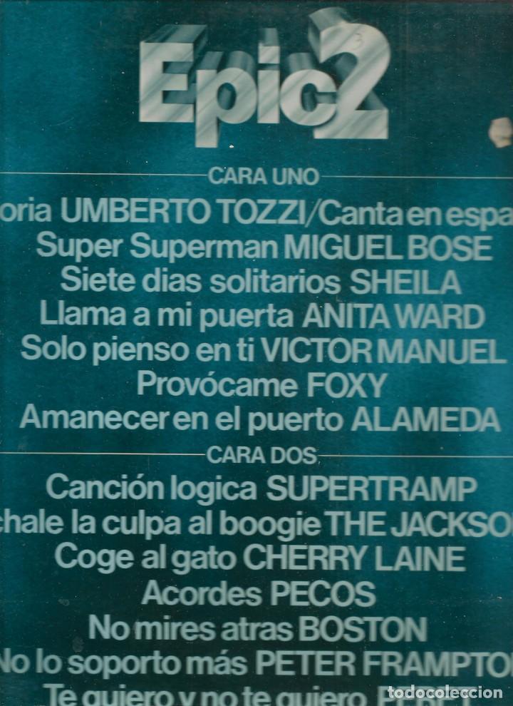 Discos de vinilo: LP. EPIC 2. PRESENTA EL DISCO DE ORO. (P/B72) - Foto 2