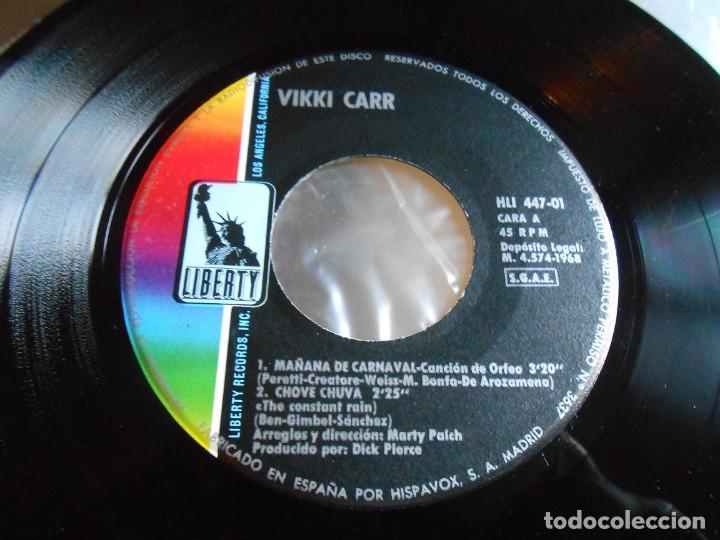 Discos de vinilo: VIKKI CARR, EP, MA&Ntilde;ANA DE CARNAVAL + 3, A&Ntilde;O 1968 - Foto 3