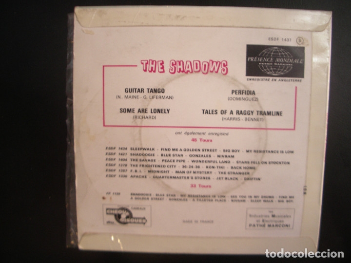 Discos de vinilo: THE SHADOWS- GUITAR TANGO. EP. - Foto 2