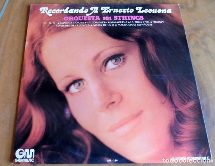 Discos de vinilo: DISCO - LP - GRAMUSIC - RECORDANDO A ERNESTO LECUONA - ORQUESTA 101 STRINGS - Foto 1