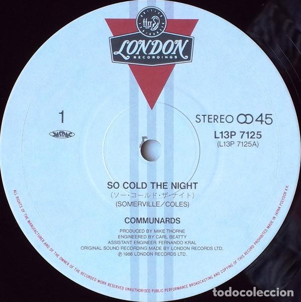 Discos de vinilo: Maxisingle Japon Communards - So Cold The Night - Foto 2