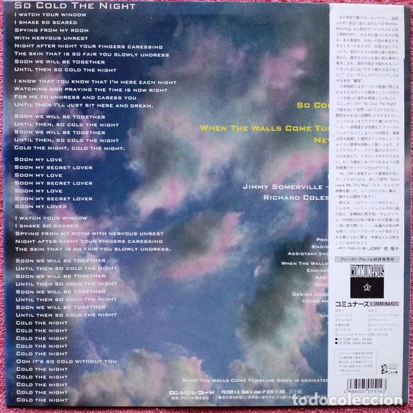 Discos de vinilo: Maxisingle Japon Communards - So Cold The Night - Foto 3
