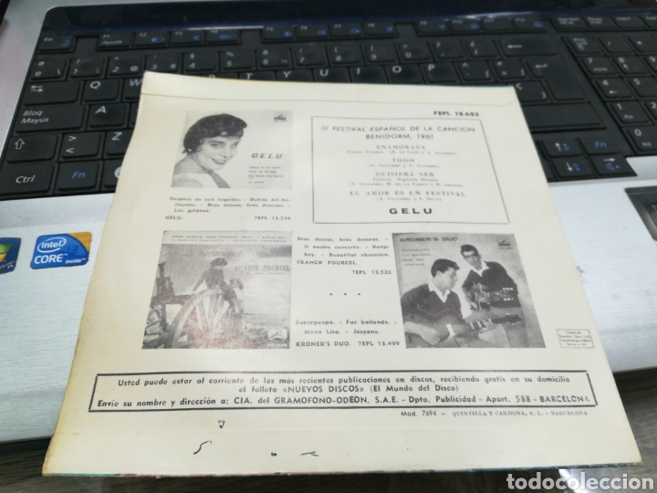 Discos de vinilo: Gelu ep enamorada + 3 1961 /2 - Foto 2