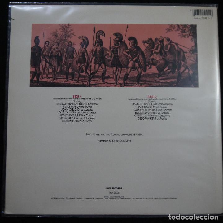 Discos de vinilo: BSO JULIUS CAESAR - LP 1986 USA - Foto 2