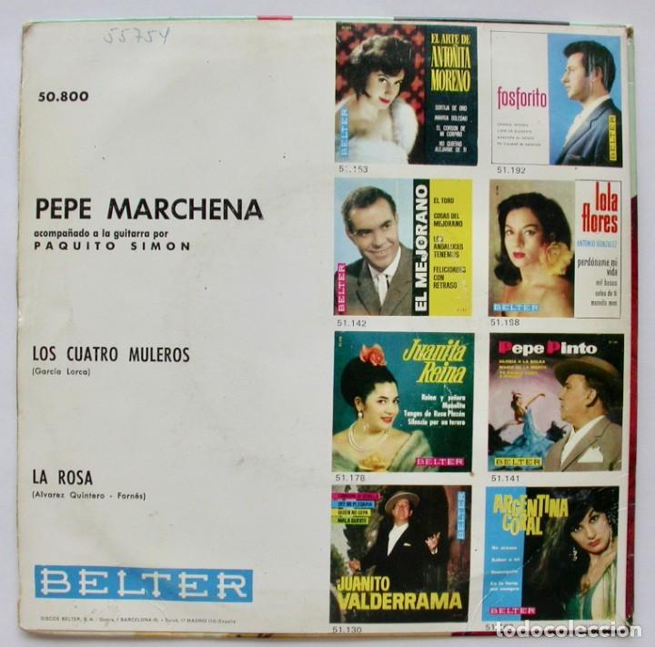 Discos de vinilo: PEPE MARCHENA, LOS CUATRO MULEROS (BELTER 1963) - Foto 2