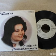 Discos de vinilo: MINERVA AMIGO MIO SINGLE PROMO 1977 MADE IN SPAIN. Lote 166288894