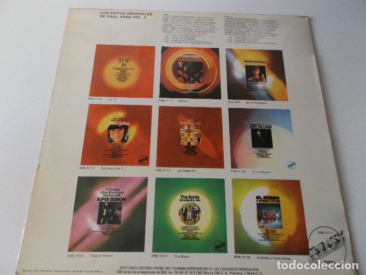 Discos de vinilo: paul anka, los exitos, 1975 - Foto 2