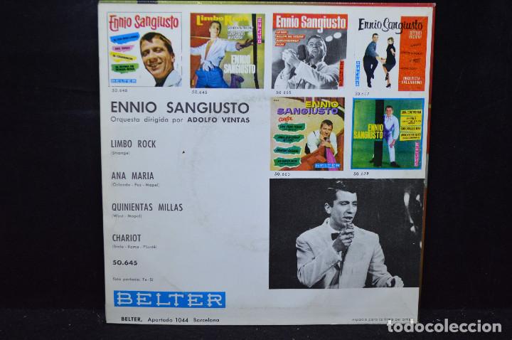 Discos de vinilo: ENNIO SANGIUSTO - LIMBO ROCK + 3 - EP - Foto 2