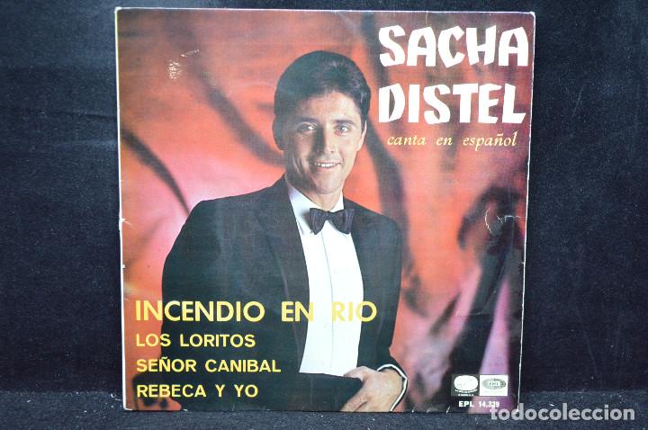 Discos de vinilo: SACHA DISTEL - INCENDIO EN RIO + 3 - EP - Foto 1