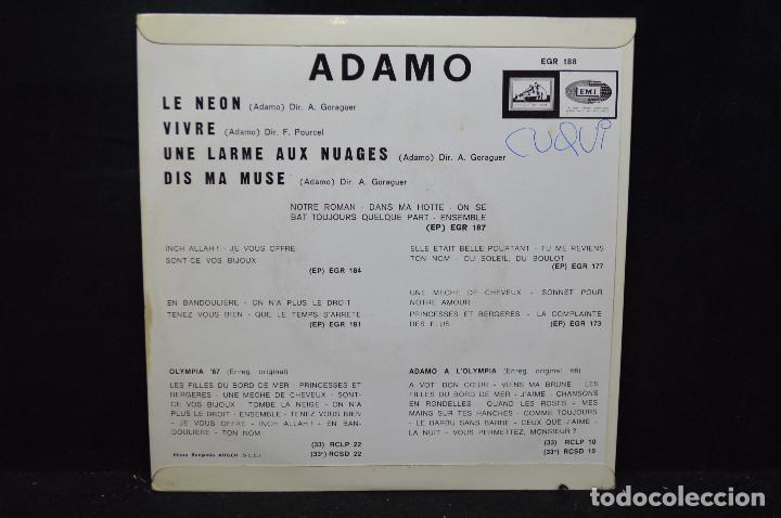 Discos de vinilo: ADAMO - LE NEON + 3 - EP - Foto 2