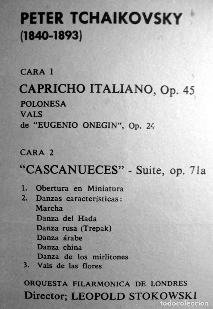 Discos de vinilo: TCHAIKOVSKY. Cascanueves. Leopoldo Stokowski. - Foto 2