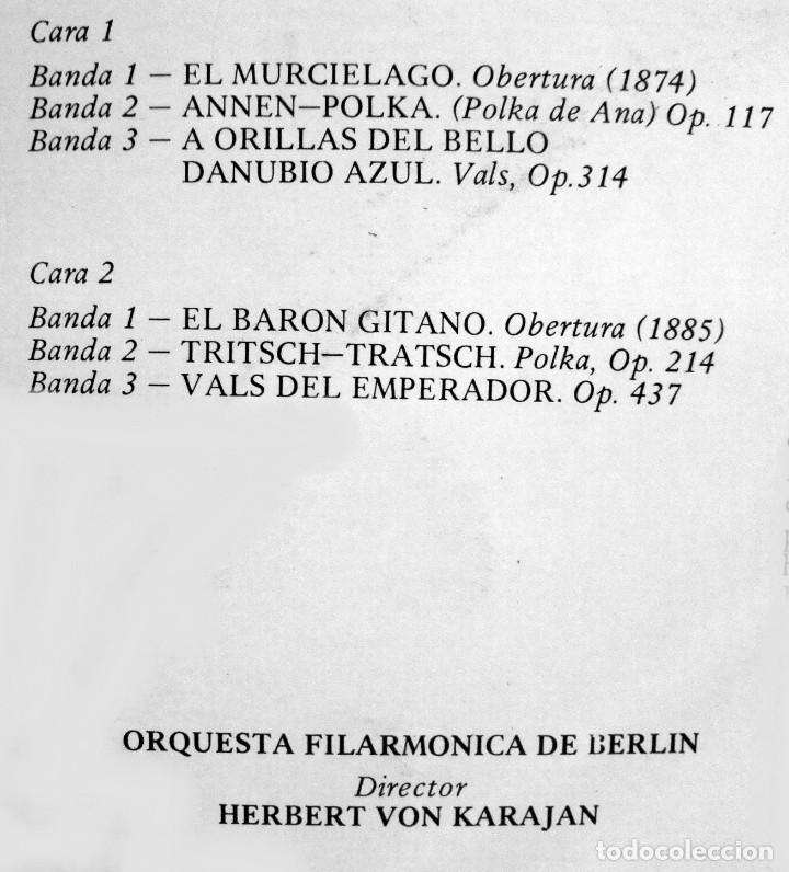 Discos de vinilo: KARAJAN DIRIGE JOHANN STRAUSS. SONIDO QUAFRAF&Oacute;NICO. - Foto 2
