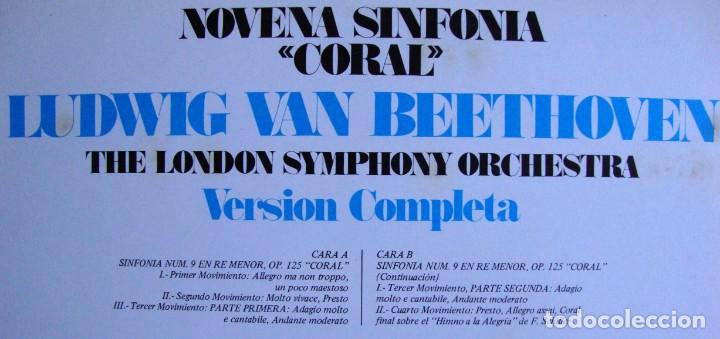 Discos de vinilo: BEETHOVEN. Sinfon&iacute;a n&ordm; 9 Coral. Josef Krips. - Foto 2