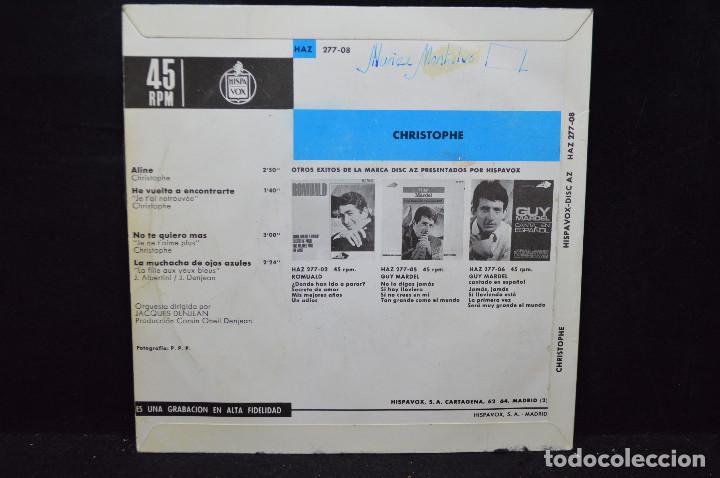 Discos de vinilo: CHRISTOPHE - ALINE + 3 - EP - Foto 2