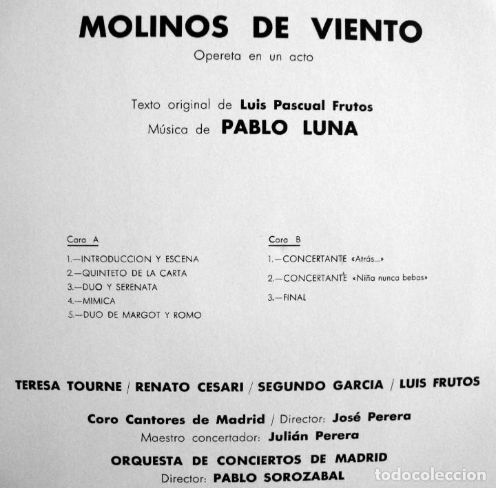 Discos de vinilo: MOLINOS DE VIENTO, de Luba. Director: Pablo Sorozabal. - Foto 2
