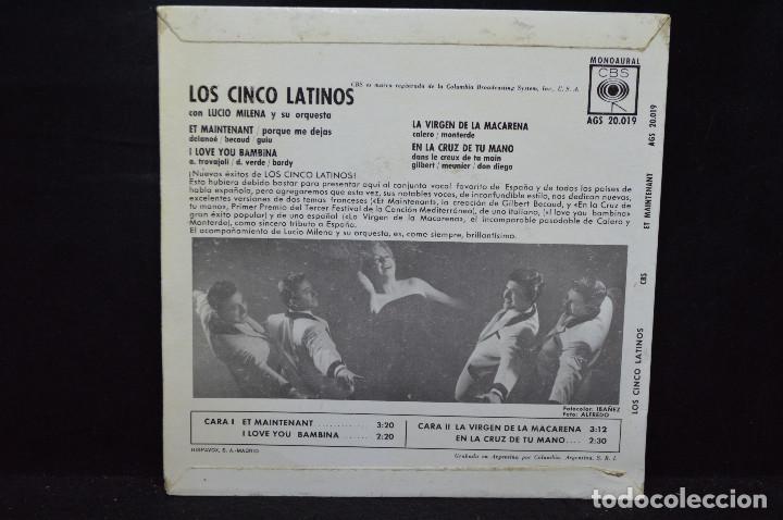 Discos de vinilo: LOS CINCO LATINOS - ET MAINTENANT + 3 - EP - Foto 2