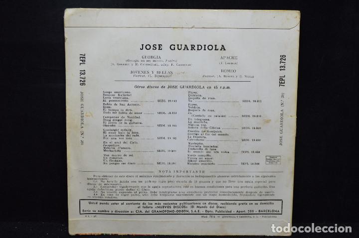 Discos de vinilo: JOSE GUARDIOLA - GEORGIA + 3 - EP - Foto 2