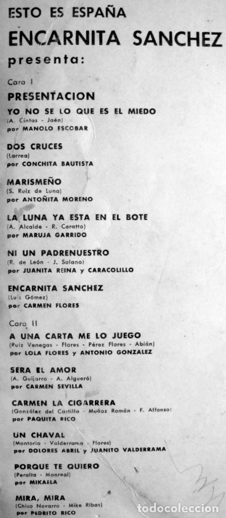 Discos de vinilo: ESTO ES ESPA&Ntilde;A - Selecci&oacute;n de ENCARNITA S&Aacute;NCHEZ. - Foto 2