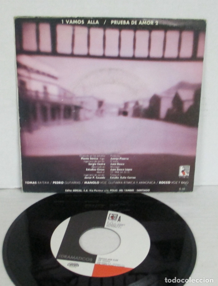 Discos de vinilo: LOS DRAMATICOS - VAMOS ALLA + PRUEBA DE AMOR - SINGLE - VITAMINA A 1990 SPAIN - Foto 2