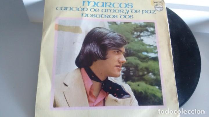 Discos de vinilo: SINGLE (VINILO) DE  MARCOS A&Ntilde;OS 70 - Foto 1
