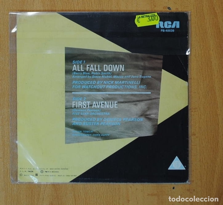 Discos de vinilo: FIVE STAR - ALL FALL DOWN - SINGLE - Foto 2