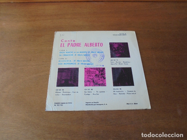 Discos de vinilo: EP (4 TEMAS) CANTA EL PADRE ALBERTO - Foto 4