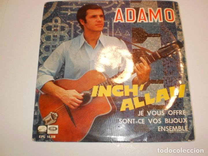 Disques de vinyle: single adamo inch' allah. je vous offre. sont-ce vos bijoux. ensemble. emi 1967 spain (probado)