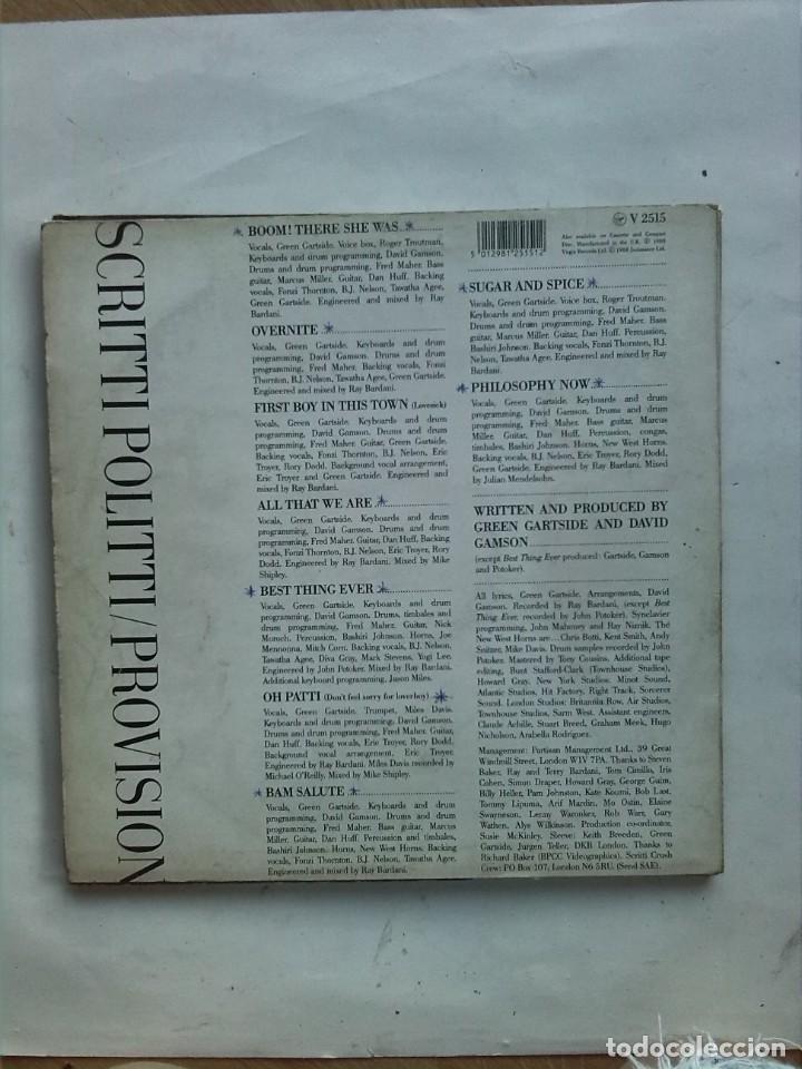 Discos de vinilo: SCRITTI POLITTI  PROVISION - Foto 2
