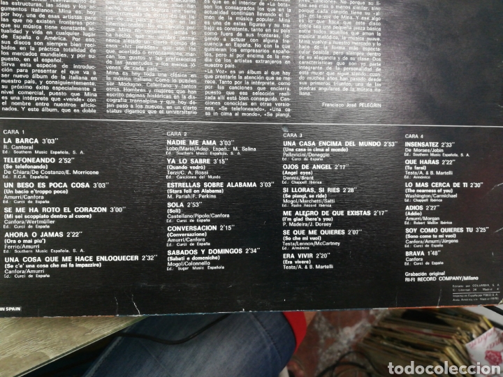 Discos de vinilo: Mina doble lp la voz Espa&ntilde;a 1978 - Foto 2