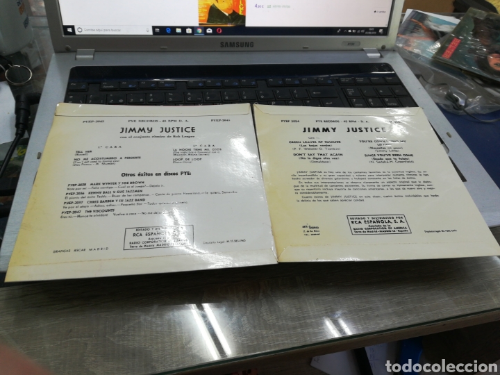 Discos de vinilo: Lote 2 eps Jimmy Justice espa&ntilde;a - Foto 2