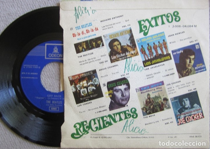 Discos de vinilo: BEATLES, THE: GET BACK / DON&acute;T LET ME DOWN - Foto 2