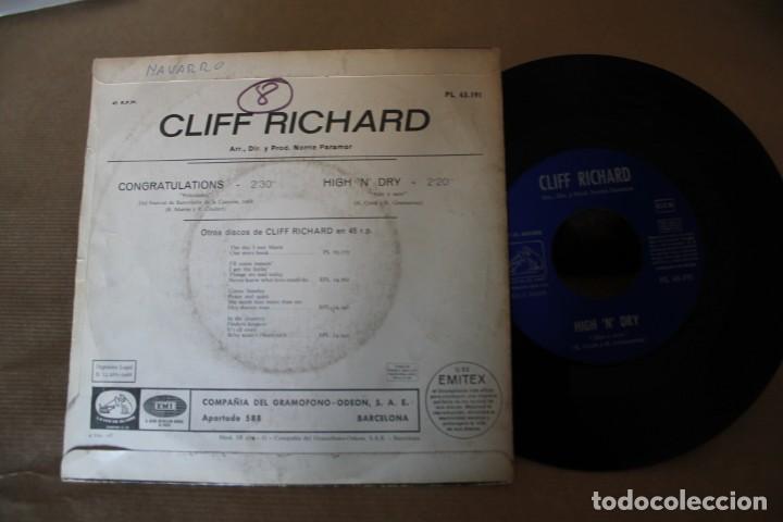 Discos de vinilo: CLIFF RICHARD CONGRATULATIONS EUROVISION 1968 SINGLE - Foto 2