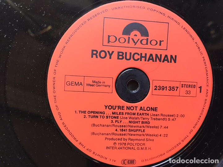 Discos de vinilo: You&rsquo;re not alone. Roy Buchanan - Foto 6