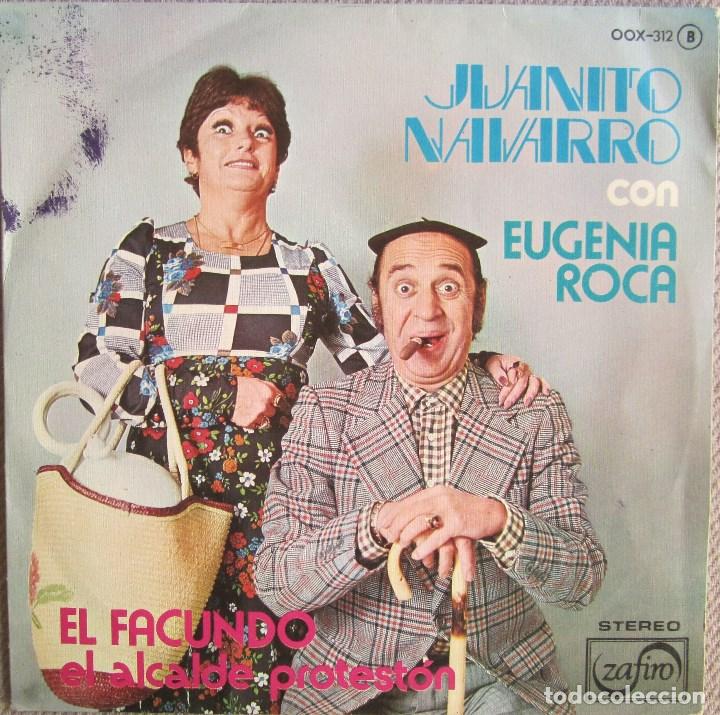 Discos de vinilo: JUANITO NAVARRO CON EUGENIA ROCA: EL FACUNDO / EL ALCALDE PROTEST&Oacute;N - Foto 1