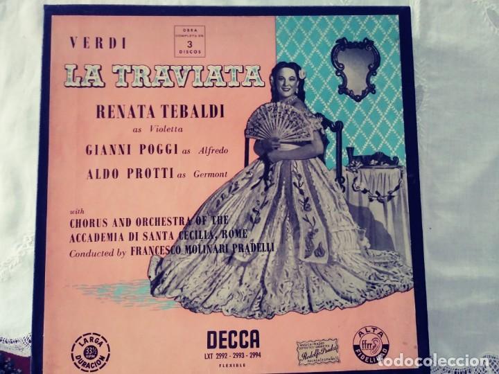 Discos de vinilo: La Traviata. Renata Tebaldi. 3 Lps - Foto 1