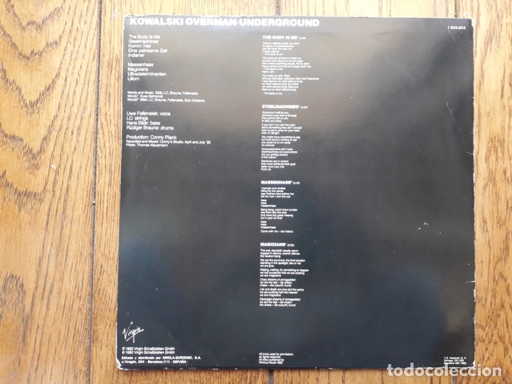 Discos de vinilo: Kowalski  -  overman underground - Foto 2