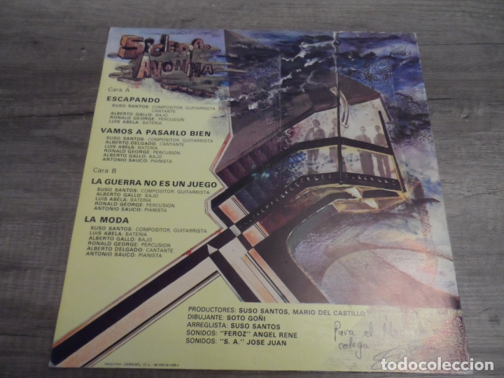Discos de vinilo: Sociedad an&oacute;nima - Escapando (PROMOCIONAL) - Foto 2