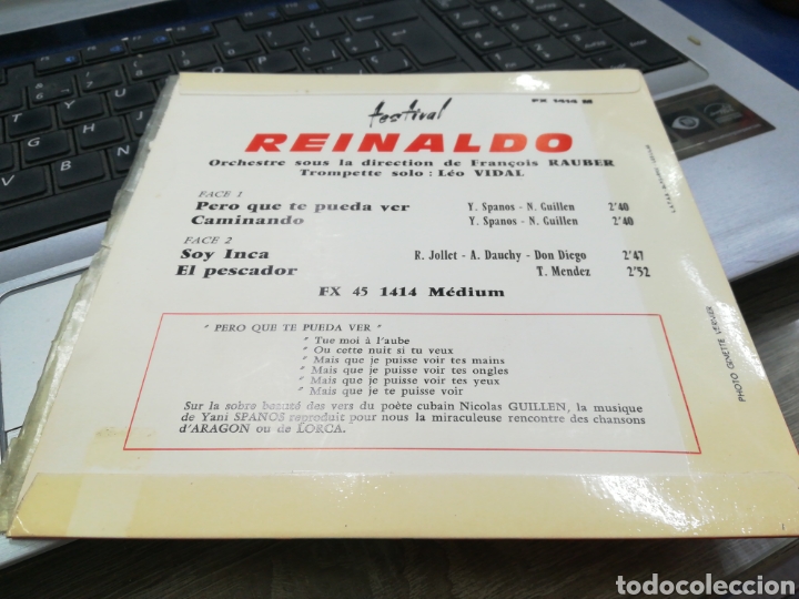 Discos de vinilo: Re&iacute;naldo ep pero que te pueda ver + 3 Francia - Foto 2