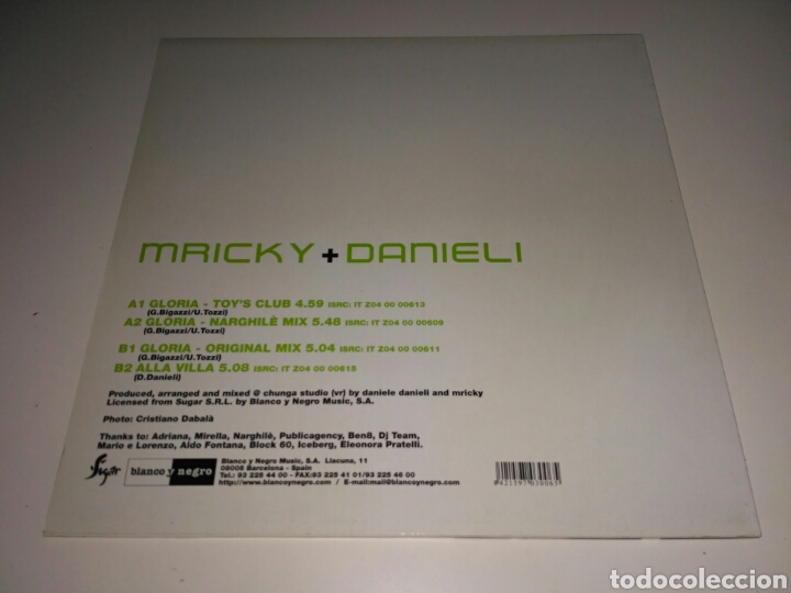 Discos de vinilo: Mricky & Danieli - Gloria - Foto 2