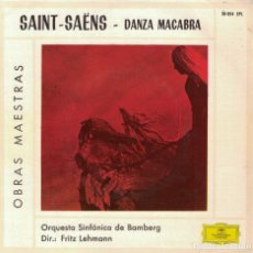 Discos de vinilo: SAINT-SAENS - DANZA MACABRA / SANSON Y DALILA (EP ESPAÑOL, DEUTSCHE GRAMMOPHON 1960). Lote 167099044