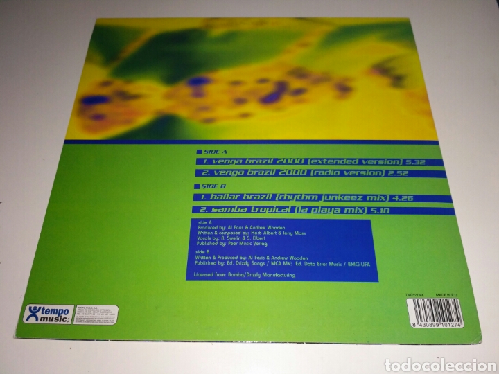 Discos de vinilo: Barrio Bahia - Venga Brazil 2000 - Foto 2