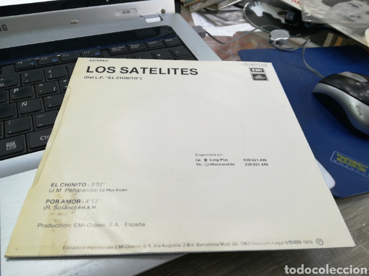 Discos de vinilo: Los satelites single el chinito 1978 /2 - Foto 2