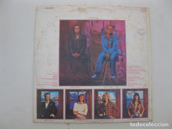 Discos de vinilo: LP - ELTON JOHN - CARIBOU - EMI-ODEON - A&Ntilde;O 1974. - Foto 2