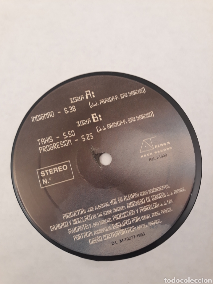 Discos de vinilo: J J Fax.Indignao.LP.Rock Record. - Foto 3